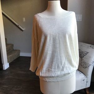 Banana Republic Cream Silky Soft Sweater size Med